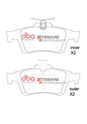 Ford Focus ST Brake Pads - Rear - DBA - Xtreme Performance - `12-`19