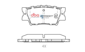 Lexus ES300h Brake Pads - Rear - DBA - Street Series EV - `13-`18