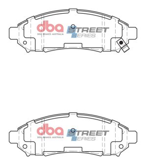 Nissan Pathfinder Brake Pads - Front - DBA - Street Series - `04-`12 Nissan Pathfinder Brake Pads - Front - DBA - Street Series - `04-`12