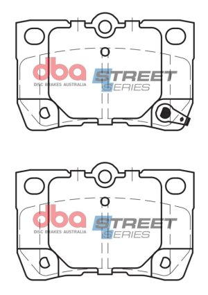 Lexus GS350 Brake Pads - Rear - DBA - Street Series - `07-`11