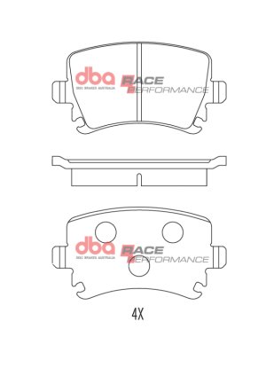 Audi A4 Brake Pads - Rear - DBA - RP Performance - `05-`09 Audi A4 Brake Pads - Rear - DBA - RP Performance - `05-`09