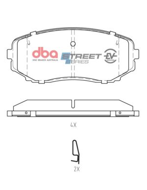 Ford Edge Brake Pads - Front - DBA - Street Series EV - `07-`14