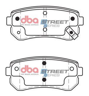 Hyundai Accent Brake Pads - Rear - DBA - Street Series - `06-`07 Hyundai Accent Brake Pads - Rear - DBA - Street Series - `06-`07