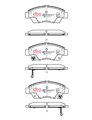 Honda CR-Z Brake Pads - Front - DBA - Street Series EV - `11-`15