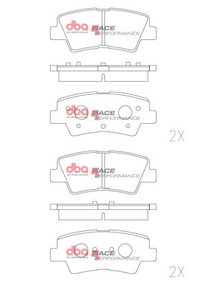 Hyundai Kona N-Line Brake Pads - Rear - DBA - Race Performance - `21-`23