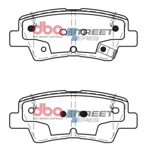 Hyundai Accent Brake Pads - Rear - DBA - Street Series - `12-`17