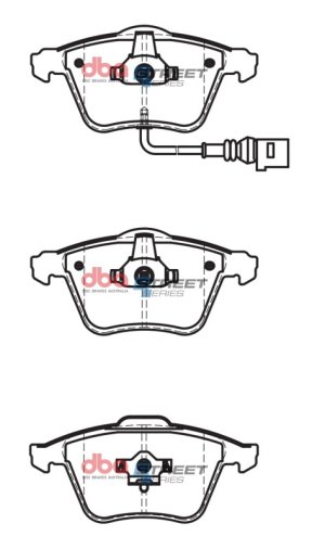 Audi TT Quattro Brake Pads - Front - DBA - Street Series - `08-`15