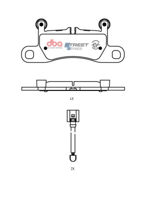 Porsche Cayenne Brake Pads - Rear - DBA - Street Series - 2011