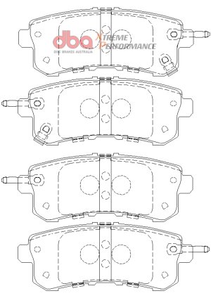 Infiniti QX56 Brake Pads - Rear - DBA - XP Performance - `11-`13 Infiniti QX56 Brake Pads - Rear - DBA - XP Performance - `11-`13