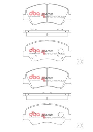 Hyundai Accent Brake Pads - Front - DBA - RP Performance - `11-`16