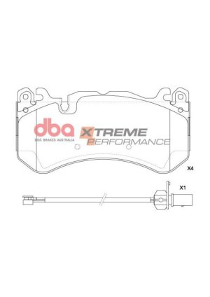 Audi RS6 Quattro Brake Pads - Front - DBA - XP Performance - `15-`18 Audi RS6 Quattro Brake Pads - Front - DBA - XP Performance - `15-`18