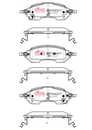 Ford Ranger Brake Pads - Rear - DBA - Street Series - `19-`22