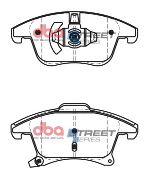 Ford Fusion Brake Pads - Front - DBA - Street Series - `14-`19