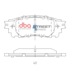 Toyota C-HR Brake Pads - Rear - DBA - Street Series - `18-`27