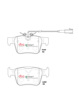 Alfa Romeo Giulia Brake Pads - Rear - DBA - SP Performance - `17-`19 Alfa Romeo Giulia Brake Pads - Rear - DBA - SP Performance - `17-`19