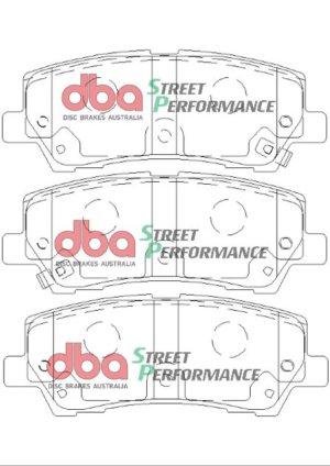 Ford Mustang Brake Pads - Rear - DBA - SP Performance - `15-`19