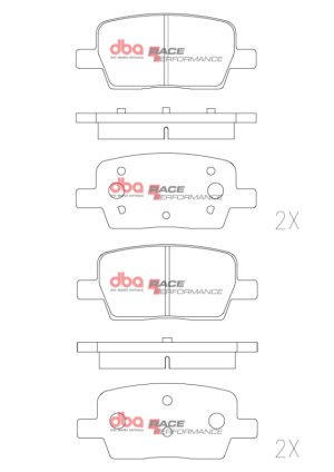 Chevrolet Camaro Brake Pads - Rear - DBA - RP Performance - `16-`24