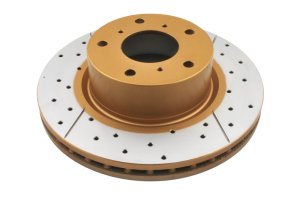Pontiac GTO Brake Rotor (1) - Front - DBA - XGold Street Series - Drilled & Slotted - Gold - 2004
