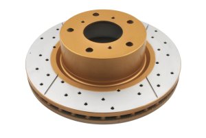 Pontiac GTO Brake Rotor (1) - Front - DBA - XGold Street Series - Drilled & Slotted - Gold - 2004