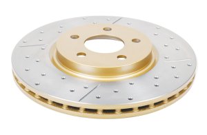 Chrysler PT Cruiser Brake Rotor (1) - Front - DBA - Slotted/Drilled Street Series XGold - Gold - `01-`10 Chrysler PT Cruiser Brake Rotor (1) - Front - DBA - Slotted/Drilled Street Series XGold - Gold - `01-`10