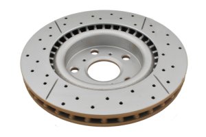 Pontiac G8 Brake Rotor (1) - Front - DBA - Street Series XGold, Cross-Drilled/Slotted, Uni-Directional - Gold - 2009