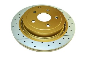 Pontiac G8 Brake Rotor (1) - Rear - DBA - Street Series XGold, Cross-Drilled/Slotted, Uni-Directional - Gold - 2009