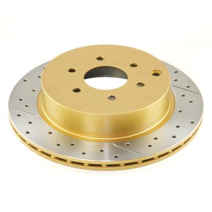Nissan Pathfinder Brake Rotor (1) - Rear - DBA - Street Series XGold Drilled/Slotted - Gold - `04-`12 Nissan Pathfinder Brake Rotor (1) - Rear - DBA - Street Series XGold Drilled/Slotted - Gold - `04-`12