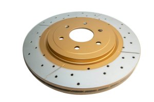 Nissan Pathfinder Brake Rotors (1) - Front - DBA - Street Series Slotted/Drilled - Gold - `08-`12 Nissan Pathfinder Brake Rotors (1) - Front - DBA - Street Series Slotted/Drilled - Gold - `08-`12