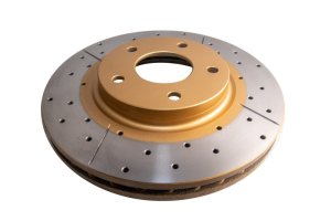Infiniti M45 Brake Rotor (1) - Front - DBA - Street Series XGold Drilled & Slotted - Gold - `03-`04