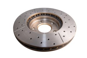 Infiniti M45 Brake Rotor (1) - Front - DBA - Street Series XGold Drilled & Slotted - Gold - `03-`04