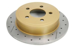 Jeep Liberty Brake Rotors (1) - Rear - DBA - XGold Drilled/Slotted Rotors - `03-`07