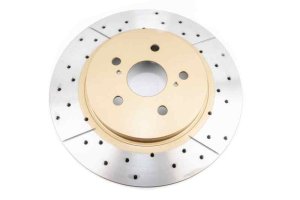 Lexus RX330 Brake Rotor (1) - Front - DBA - Street Series XGold Slotted/Drilled - Gold - `04-`06