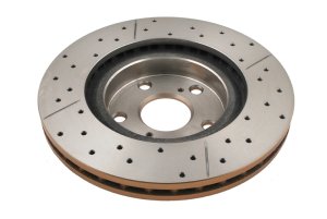 Lexus ES300h Brake Rotor (1) - Front - DBA - X Gold Drilled & Slotted - Gold - `13-`19 Lexus ES300h Brake Rotor (1) - Front - DBA - X Gold Drilled & Slotted - Gold - `13-`19