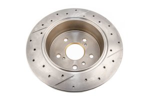 Lexus ES300h Brake Rotor (1) - Rear - DBA - Street Series X Gold Drilled & Slotted - Gold - `13-`18