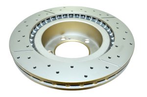Lexus LX570 Brake Rotor (1) - Front - DBA - Street Series XGold Drilled/Slotted - Gold - `08-`21 Lexus LX570 Brake Rotor (1) - Front - DBA - Street Series XGold Drilled/Slotted - Gold - `08-`21