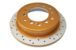 Lexus GX460 Brake Rotor (1) - Rear - DBA - XGold Drilled & Slotted - Gold - `10-`23