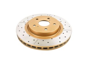Lexus ES350 Brake Rotors (1) - Front - DBA - Street Series XGold Slotted & Drilled - Gold - 2020