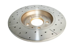 Audi A4 Brake Rotor (1) - Rear - DBA - Street Series XGold Drilled & Slotted - Gold - `09-`20