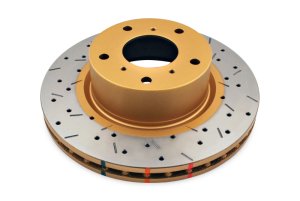 Pontiac GTO Brake Rotor (1) - Front - DBA - 4000 Series XS Gold, Cross-Drilled & Slotted - Gold - 2004