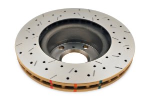 Pontiac GTO Brake Rotor (1) - Front - DBA - 4000 Series XS Gold, Cross-Drilled & Slotted - Gold - 2004