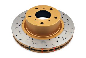 Pontiac GTO Brake Rotor (1) - Front - DBA - 4000 Series XS Gold, Cross-Drilled & Slotted - Gold - 2004