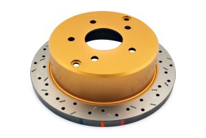Pontiac GTO Brake Rotor (1) - Rear - DBA - 4000 Series XS Gold, Cross-Drilled/Slotted - Gold - 2004