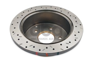 Pontiac GTO Brake Rotor (1) - Rear - DBA - 4000 Series XS Gold, Cross-Drilled/Slotted - Gold - 2004