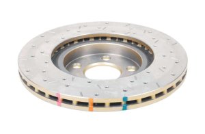 Chrysler PT Cruiser Brake Rotor (1) - Front - DBA - 4000 Series XS Gold Cross Drilled/Slotted - Gold - `01-`10