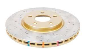 Chrysler PT Cruiser Brake Rotor (1) - Front - DBA - 4000 Series XS Gold Cross Drilled/Slotted - Gold - `01-`10 Chrysler PT Cruiser Brake Rotor (1) - Front - DBA - 4000 Series XS Gold Cross Drilled/Slotted - Gold - `01-`10
