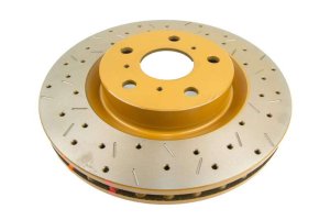 Pontiac G8 Brake Rotor (1) - Front - DBA - 4000 Series XS Drilled/Slotted - Gold - 2009