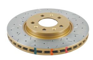 Pontiac Solstice Brake Rotor (1) - Front - DBA - 4000 Series XS Drilled & Slotted - Gold - `06-`10
