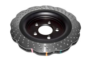 Ford Mustang Brake Rotor (1) - Rear - DBA - 4000 Series Drilled Wavy Rotor - `15-`20