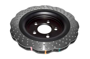 Ford Mustang Brake Rotor (1) - Rear - DBA - 4000 Series Drilled Wavy Rotor - `15-`20