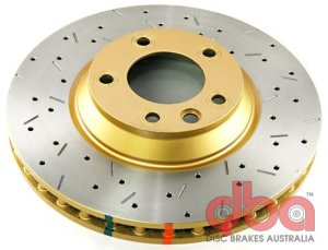 Audi Q7 Brake Rotor (1) - Front - DBA - 4000 Series Drilled/Slotted Rotor - `06-`08